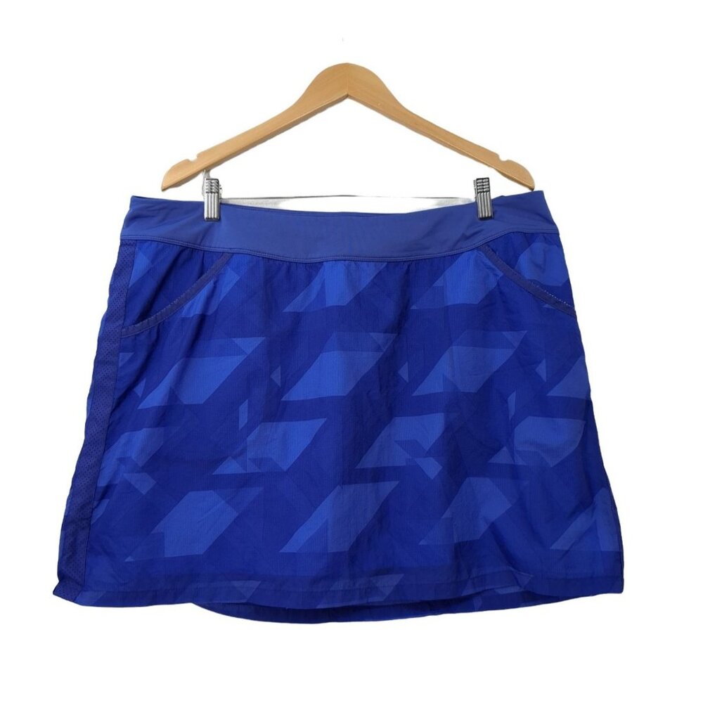 Nike Golf Skort Womens XL Blue Skirt‎ Removable Shorts Tour Performance Athletic